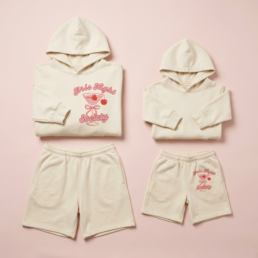Girls Mart Society Graphic Hoodie & Shorts Set
